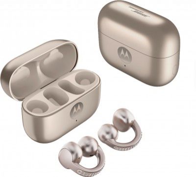 MOTOROLA Moto Loop Swarovski Sound by Bose | Bluetooth Headset (French Oak, True Wireless)