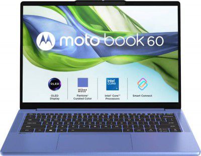 MOTOROLA Motobook 60 Full Metal OLED (i5 14th Gen) Intel Core 5 (Series 2) 210H - (16 GB/512 GB SSD) 14IRH10R Thin and Light Laptop