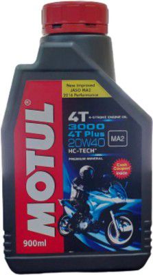 MOTUL 3000 4T PLUS 20W-40 HC-TECH 4 STROKE ENGINE OIL Mineral Engine Oil (900 ml)