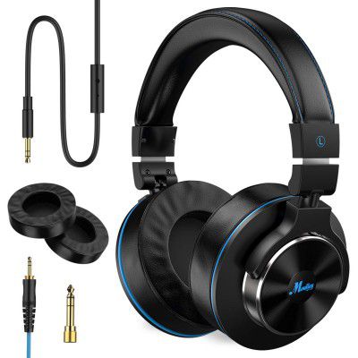 Moukey Wired Over-Ear DJ Stereo Monitor Headphones 