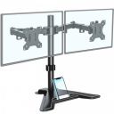 MOUNTUP Dual Monitor Desk Mount - Free Standing & Height Adjustable Monitor Support, Steady VESA Mount Computer Monitor Stand, MU1002...