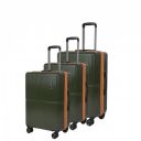 MOVE-MEANT Glide - [ 55 Cm | 66 Cm & 75 Cm ] Number Lock Polycarbonate MAT. Green Trolley Bag - Pack of 3...