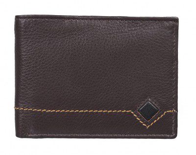 MOZIX Tri Fold Slim & Light Weight RFID Protected Genuine Leather Wallet for Men - Brown