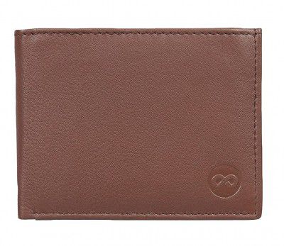 MOZIX Tri Fold Slim & Light Weight RFID Protected Satin Smooth Genuine Leather Wallet for Men