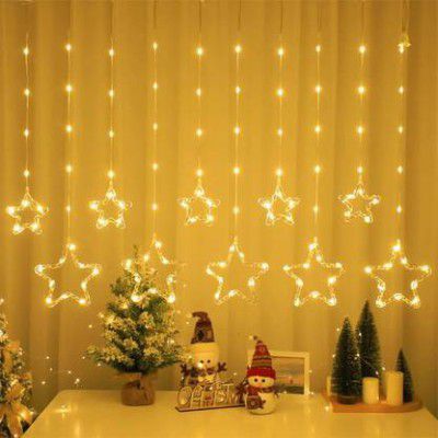 MPROW 138 LEDs 2.5 m Yellow Steady, Flickering Star Rice Lights  (Pack of 1)