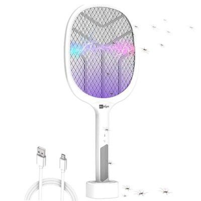 Mr. Right Mosquito Bat (CE Certified) Mosquito Racket Rechargeable with UV Light Lamp | Made in India 1200mAh Long Lasting Lithium-ion Rechargeable Battery