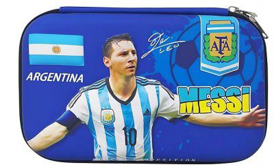 MSGH Pencil Case with 2 Compartments, Pencil Pouch for Kids (Messi Pouch)