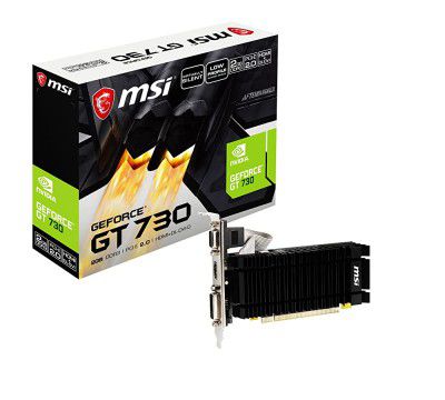 MSI GeForce GT 730 2GB DDR3 PCI Express 2.0 Low Profile Gaming Graphic Card - N730K-2GD3H/LPV1
