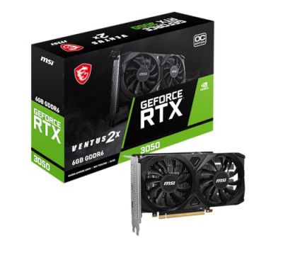 MSI Geforce RTX 3050 Ventus 2X 6G Oc Graphic Card - Nvidia Geforce RTX 3050 Gpu
