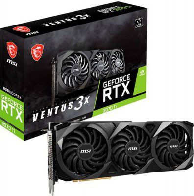 MSI GeForce RTX 3070 Ti VENTUS 3X 8G OC GDDR6X 8 GB NVIDIA Chipset 256 bit 1800 MHz Graphics Card  (Black)