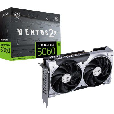 MSI GeForce RTX 5060 8G Ventus 2X OC Graphic Card - NVIDIA GeForce RTX 5060 GPU, 8GB GDDR7 128-bit Memory