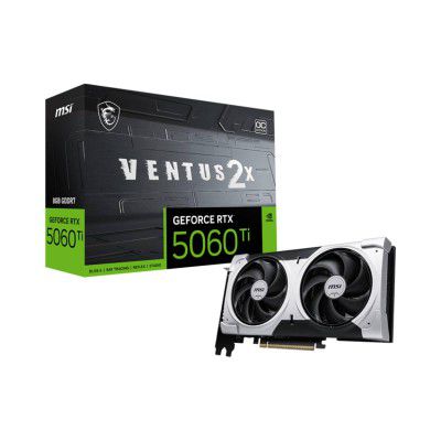 MSI GeForce RTX 5060 Ti 8G Ventus 2X Plus Graphic Card - NVIDIA GeForce RTX 5060 Ti GPU, 8GB GDDR7 128-bit Memory