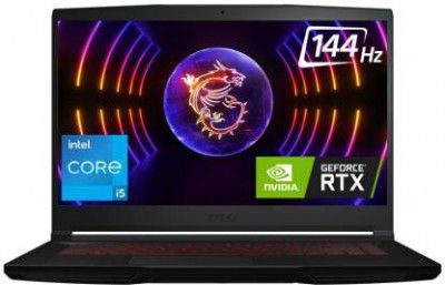 MSI GF63 Intel Core i5 12th Gen 12450H (8 GB/512 GB SSD/Windows 11 Home/4 GB Graphics/NVIDIA GeForce RTX 2050/144 Hz) Thin GF63 12UCX-266IN Gaming Laptop (15.6 Inch, Black, 1.86 Kg)