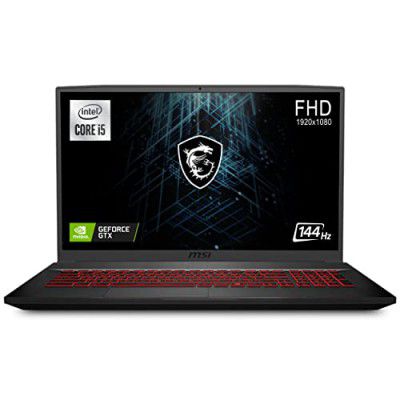 MSI GF75 Thin, Intel i5-10300H, 17.3 FHD IPS-Level 144Hz Panel Laptop (8GB/512GB NVMe SSD/Windows 10 Home/Nvidia GTX1650 4GB GDDR6/Black/2.2Kg), 10SC-095IN