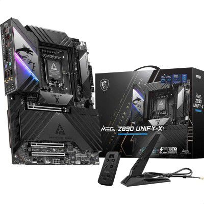 MSI MEG Z890 Unify-X Motherboard, ATX - Supports Intel Core Ultra Processors (Series 2), LGA 1851-110A SPS VRM, DDR5 Memory Boost