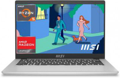 MSI Modern 14 AMD Ryzen 5 Hexa Core 7530U - (8 GB/512 GB SSD) Modern 14 C7M-063IN Laptop (14 Inch, Urban Silver, 1.4 Kg)
