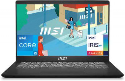 MSI Modern 14 Intel Core i5 13th Gen 1335U - (8 GB/512 GB SSD) Modern 14 C13M-437IN Laptop (14 Inch, Classic Black, 1.4 Kg)