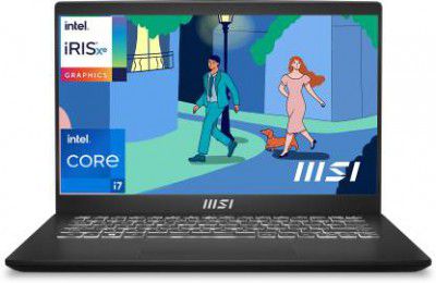 MSI Modern 14 Intel Core i7 12th Gen 1255U - (16 GB/512 GB SSD) Modern 14 C12MO Business Laptop  (14 inch, Classic Black)