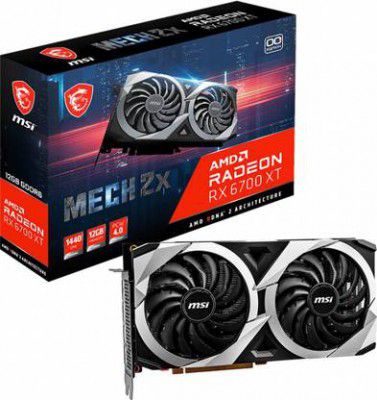 MSI Radeon RX 6700 XT MECH 2X 12G OC GDDR6 12 GB AMD Radeon Chipset 192 bit 2620 MHz Graphics Card  (Black)
