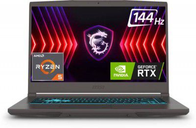 MSI Thin A15 AMD Ryzen 5 Hexa Core 7535HS - (16 GB/512 GB SSD/4 GB Graphics/NVIDIA GeForce RTX 2050/144 Hz) Thin A15 B7UCX-068IN Gaming Laptop (15.6 Inch, Cosmos Gray, 1.86 Kg)