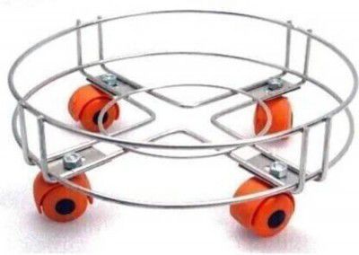 MTC steels stainless steel heavy duty stand Gas Cylinder Trolley (Steel, Orange)