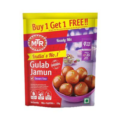MTR Instant Mix Gulab Jamun, 175g (Buy 1 Get 1 Free)