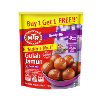 MTR Sweet - Gulab Jamun Mix, (Buy One Get One), Pouch,175 Gm