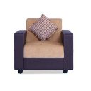 Muebles Casa Berline Single Seater Sofa (Beige and Brown)...