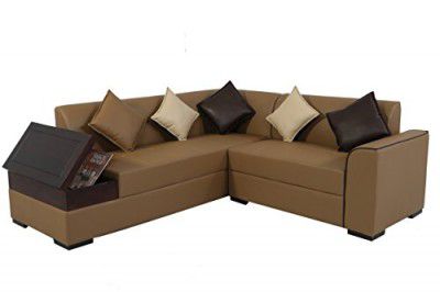 Muebles Casa Coral CASA004 Five Seater Sofa with Storage (Tan Brown)