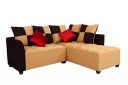 Muebles Casa Cornett L-Shaped Fabric CASA022 Five Seater Sofa (Beige and Brown)...