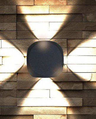 Mufasa 4 Way LED Up Down Left Right Indoor Outdoor Waterproof Wall Light