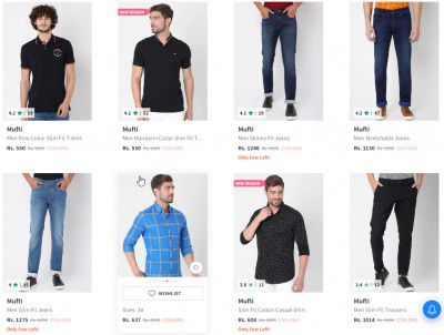 Myntra : Mufti Clothing @ 71% Off