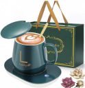 Mug Warmer Pad Powered Cups Milk Tea Coffee Heating Constant temperatures EU Plug Electric Mug Set ...