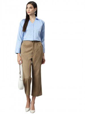 muhuratam Womens Regular Fit Shirt (SH-W-2002_Sky Blue S)