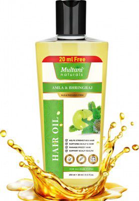 Multani Naturals Amla & Bhringraj Hair Oil | Nourish & Reduce Dandruff - 270 ml