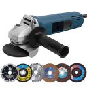 Multi functional 850W 4inch 100mm dia mini electric angle grinder machine With 6 Pieces Wheels/Discs for Cutting Wood/Metal/Brick/Marble Combo kit (4 Inches, 850W, 11000 Rpm, 220V 50Hz, Color-Multi)...