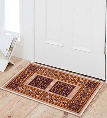 Multicolor Abstract Polyester 15 x 23 Inches Anti Skid Door Mat