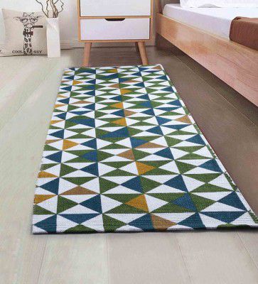Saral Home Multicolor Cotton 72 x 20 Inches Hand Woven Floor Runner