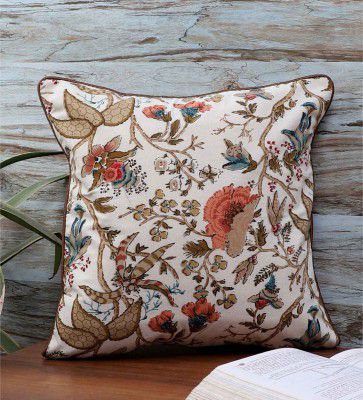 Multicolor Cotton Floral 16x16 inches Cushion Covers (1Pc)