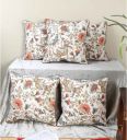 Multicolor Cotton Floral 16x16 inches Cushion Covers (Pack of 5)...