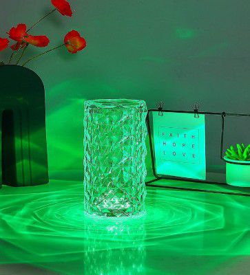 Skylofts Multicolor Crystal Color Changing Table Lamp With Acrylic Base