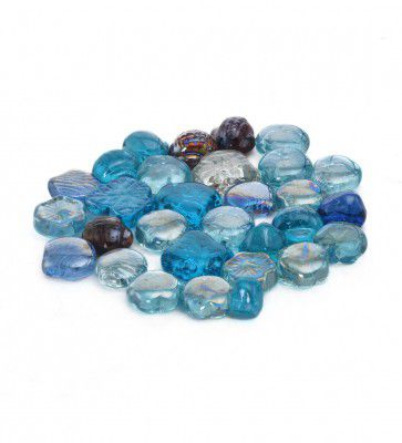 Multicolor Glass Shiny Rocks Decorative Pebbles