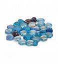 Multicolor Glass Shiny Rocks Decorative Pebbles...