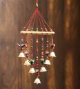 Multicolor Metal Handcrafted Decorative Parrot Hanging Bell...
