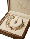 Multicolor Stone Bridal Necklace Set With Earrings...