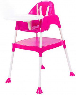 Multifuction Kids High Chair (Pink, White)