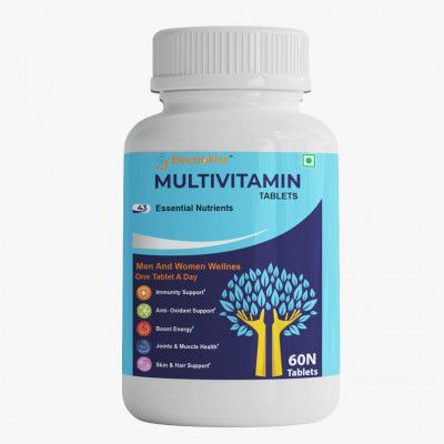 Multivitamin For Men & Women with Omega3,Probiotics,Vitamin C, D & E, Zinc, Ginseng, Multiminerals For Immunity, Energy, Stamina, Antioxidants, Hair & Skin, Clinically Tested Ingredients- 60 Tablets