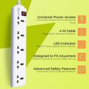 MULTYBYTE 5 Socket 1 Switch Power Saving Outlet Extension Board...