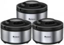 Mummas LIFE Stainless Steel Casserole Set of 3 (1.5, 2, 2.5L) Pack of 3 Thermoware Casserole Set  (1500 ml, 2000 ml, 2500 ml)...