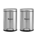 Mumma's LIFE Stainless Steel Plain Pedal Bin with Plastic Bucket And Lid...